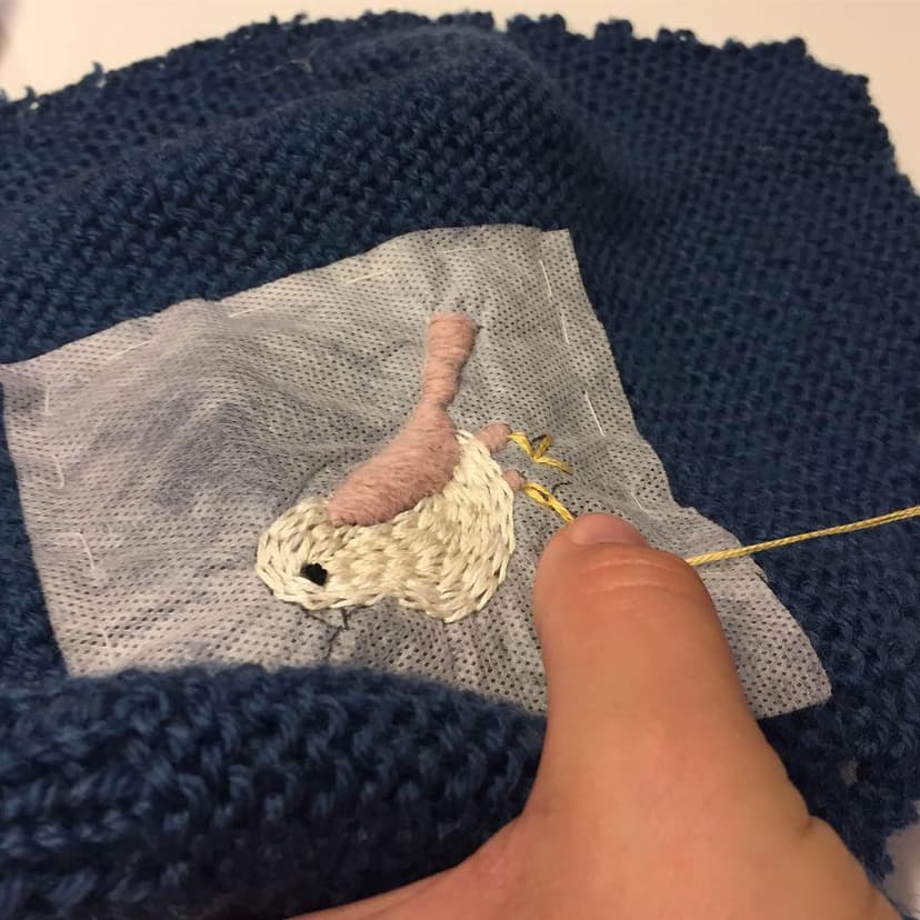 Broderi på strik